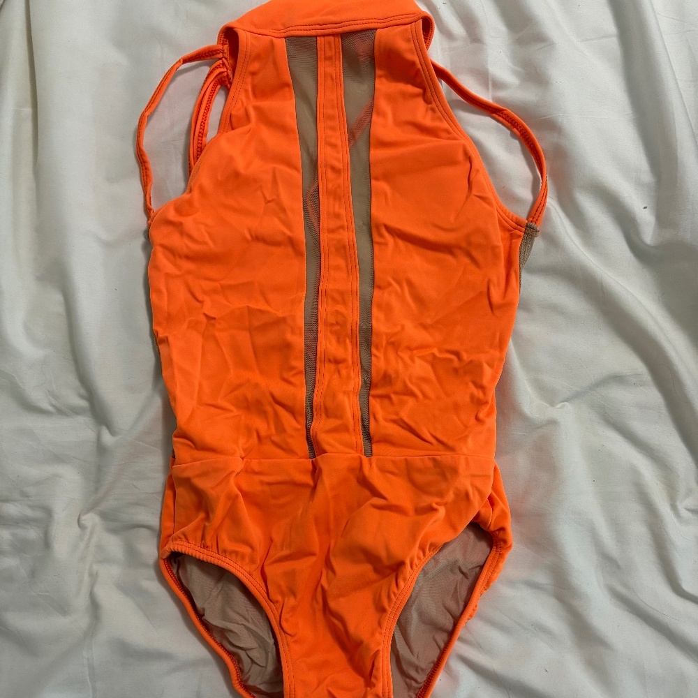 Bright Orange leotard LA Designs